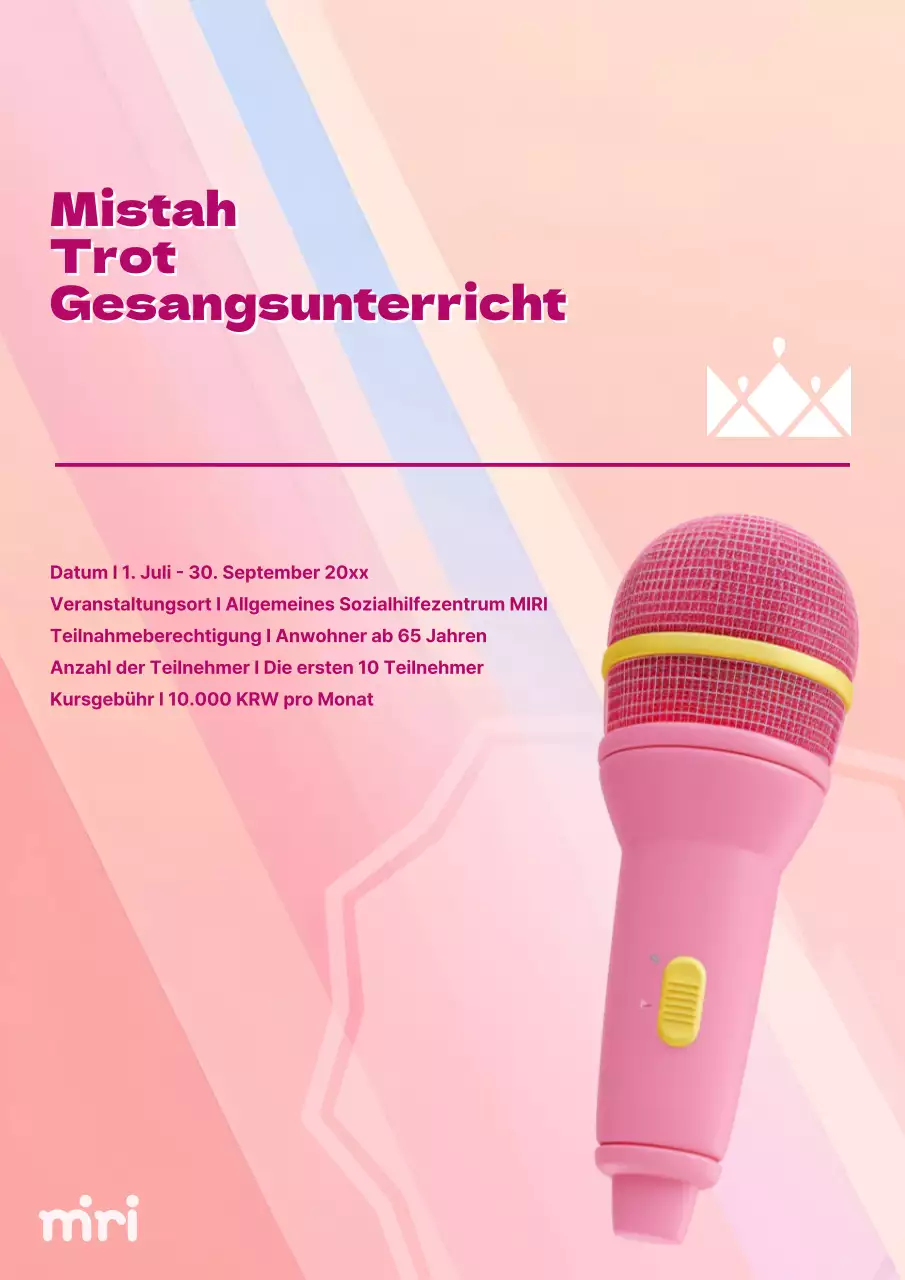 Förderung von Pink und Borahs Retro-Singklasse für Senioren