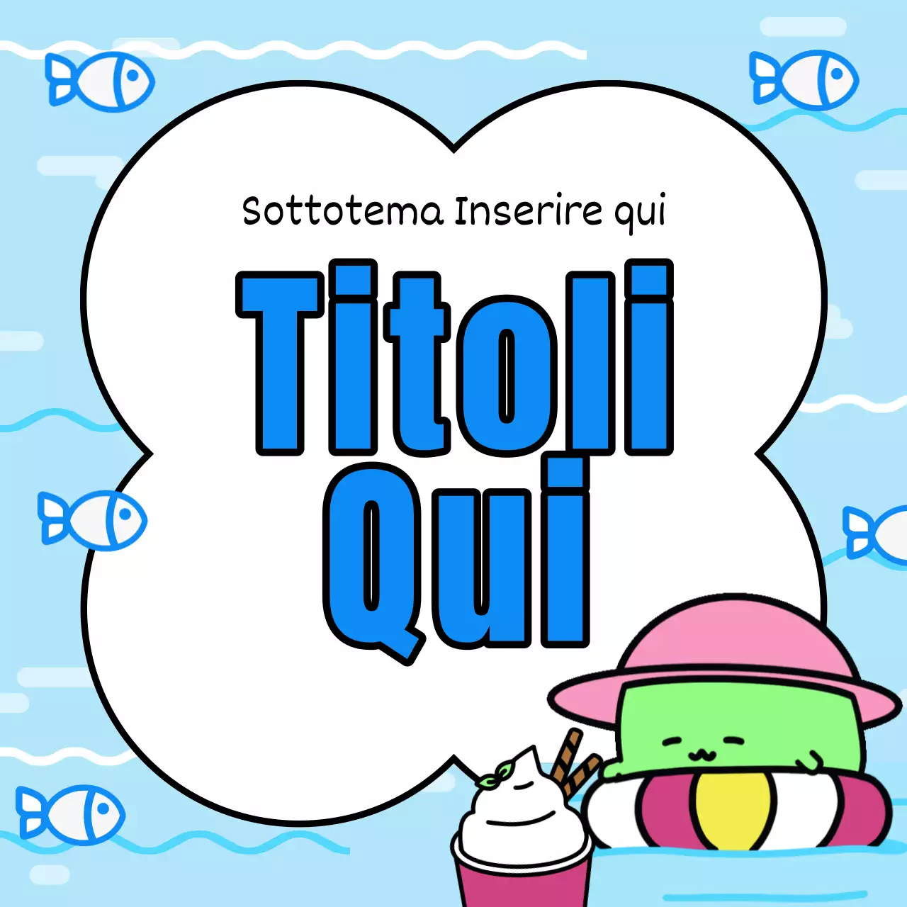 Una simpatica collezione di titoli estivi in verde e giallo