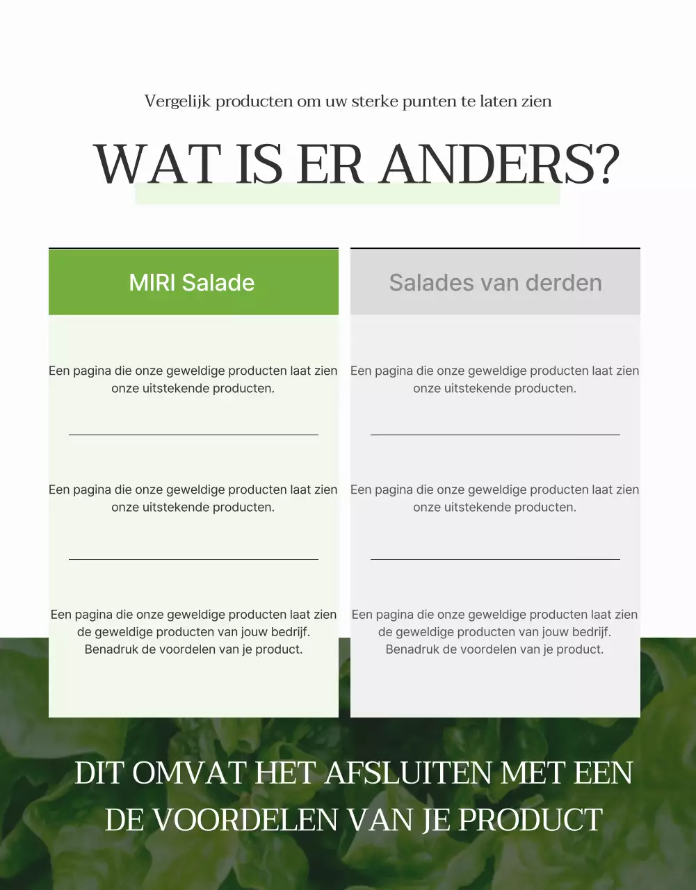 Promoot een eenvoudige salade met witte en groene bonen