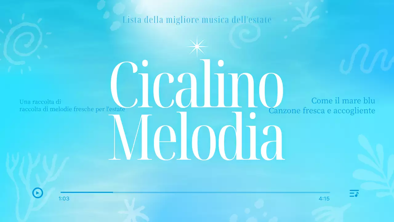 Una semplice playlist estiva in bianco e blu Video