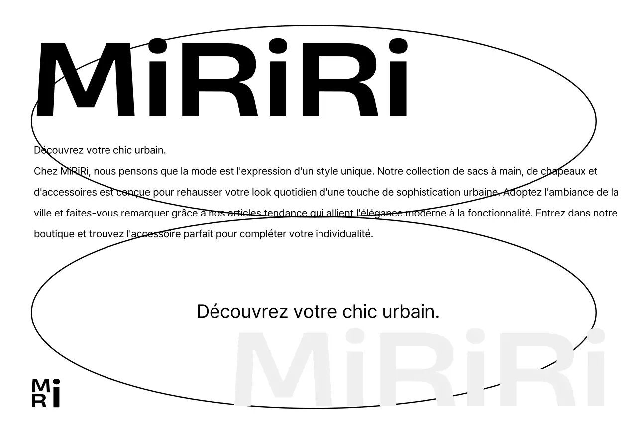 Carte de marque du centre commercial Modern Chic