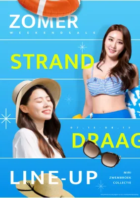 Coole zomermode in blauw en chartreuse