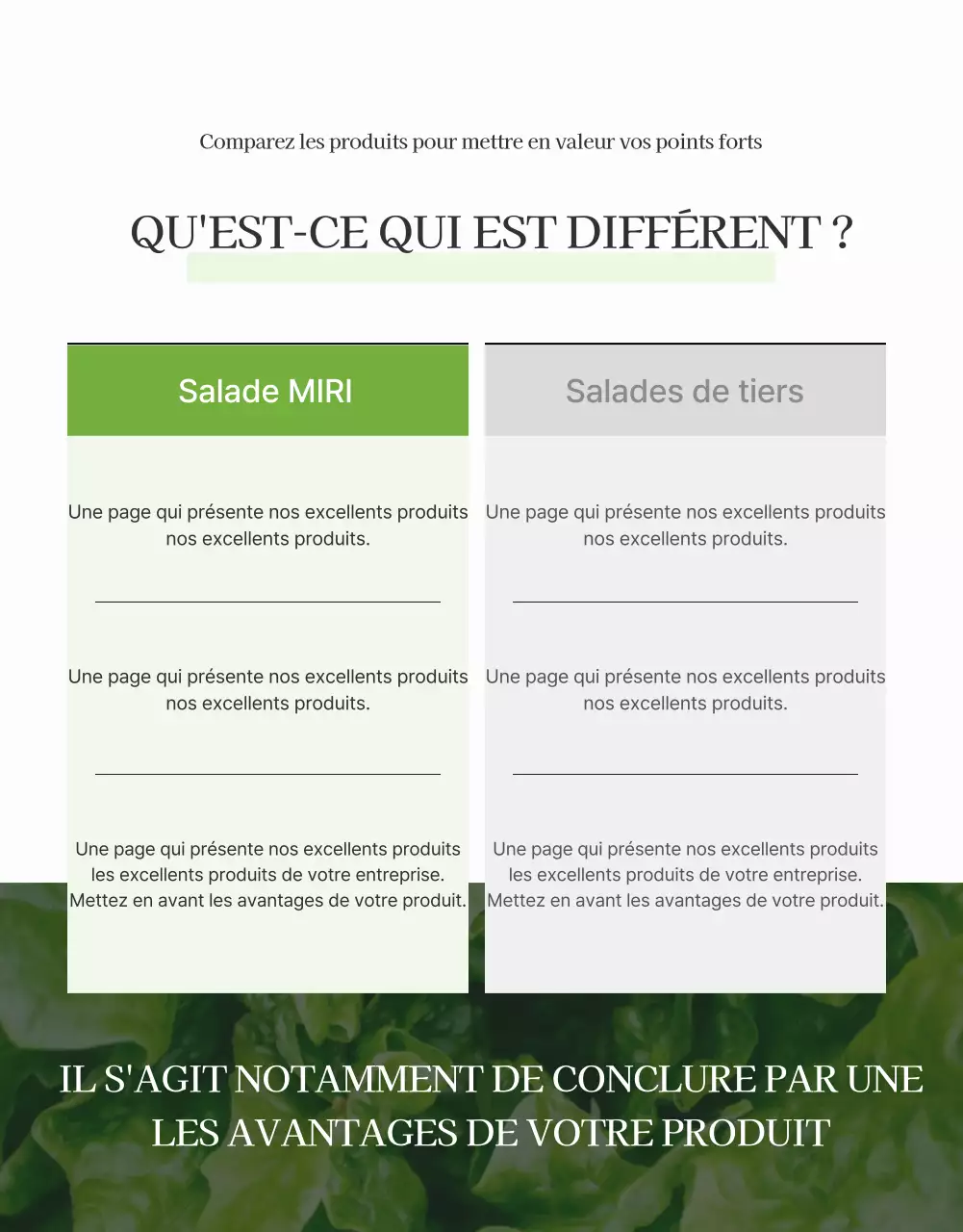 Promouvoir une salade simple avec des haricots blancs et verts