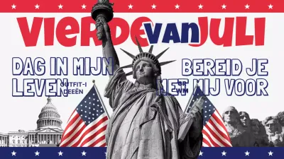 Vintage vier juli modetips in blauw en rood