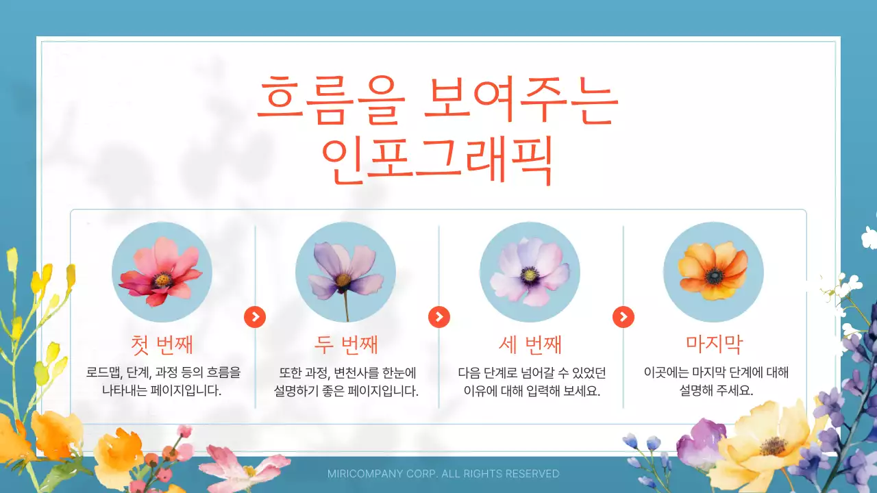 흰색과 주황색의 아기자기한 여름꽃 안내서