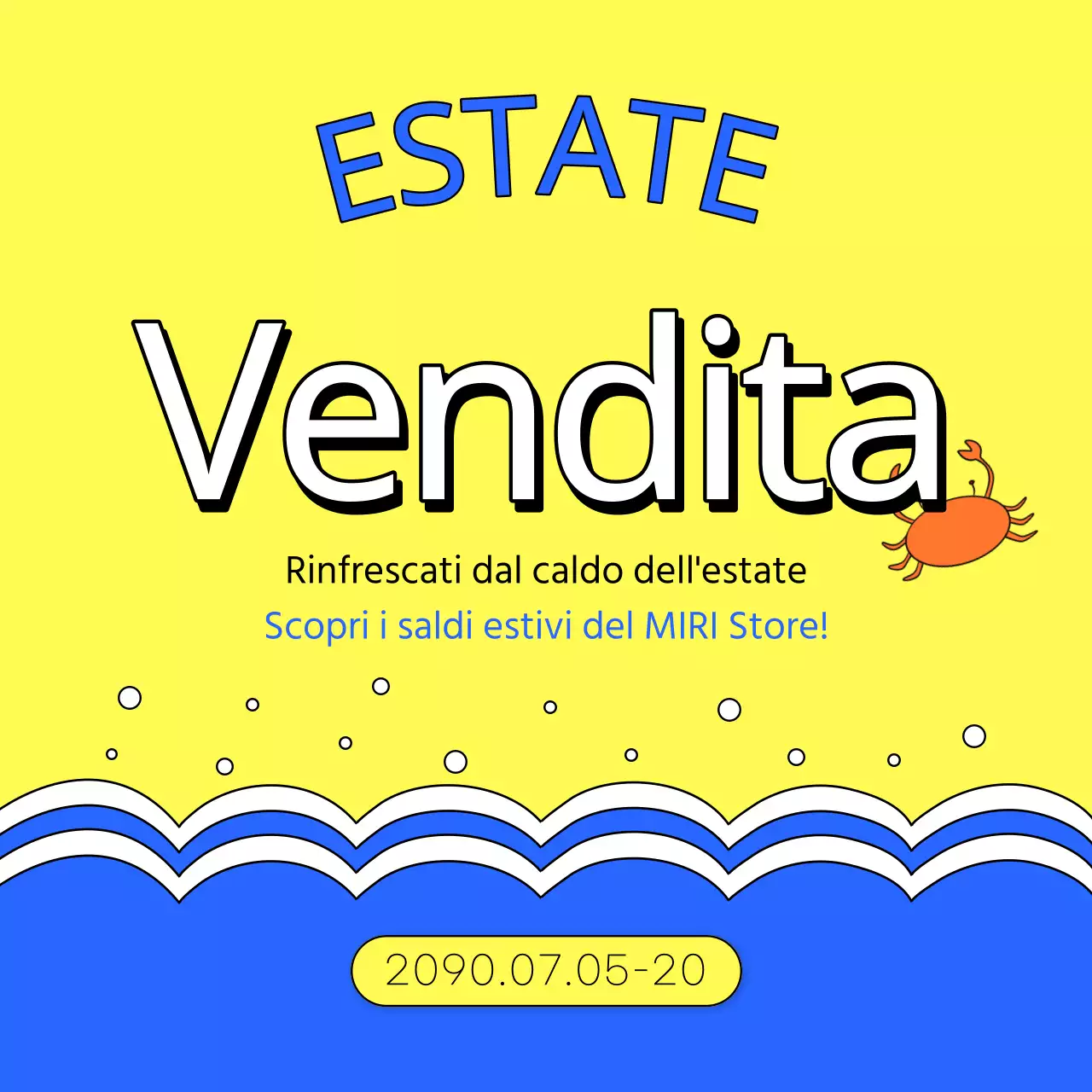 Una raccolta di miniature di eventi estivi con un accento azzurro e rosa caldo.