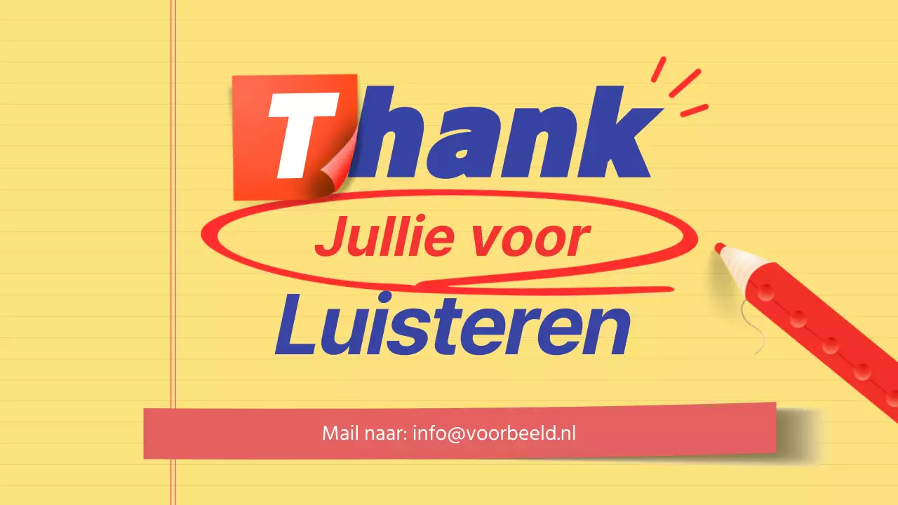 Aankondigingsinformatie gemarkeerd in geel en marineblauw