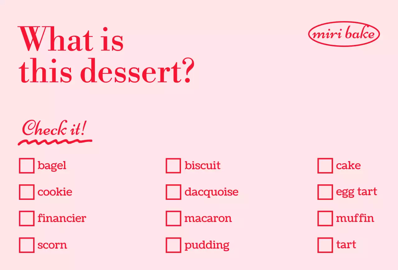 パステル背景のデザート保管のご案内