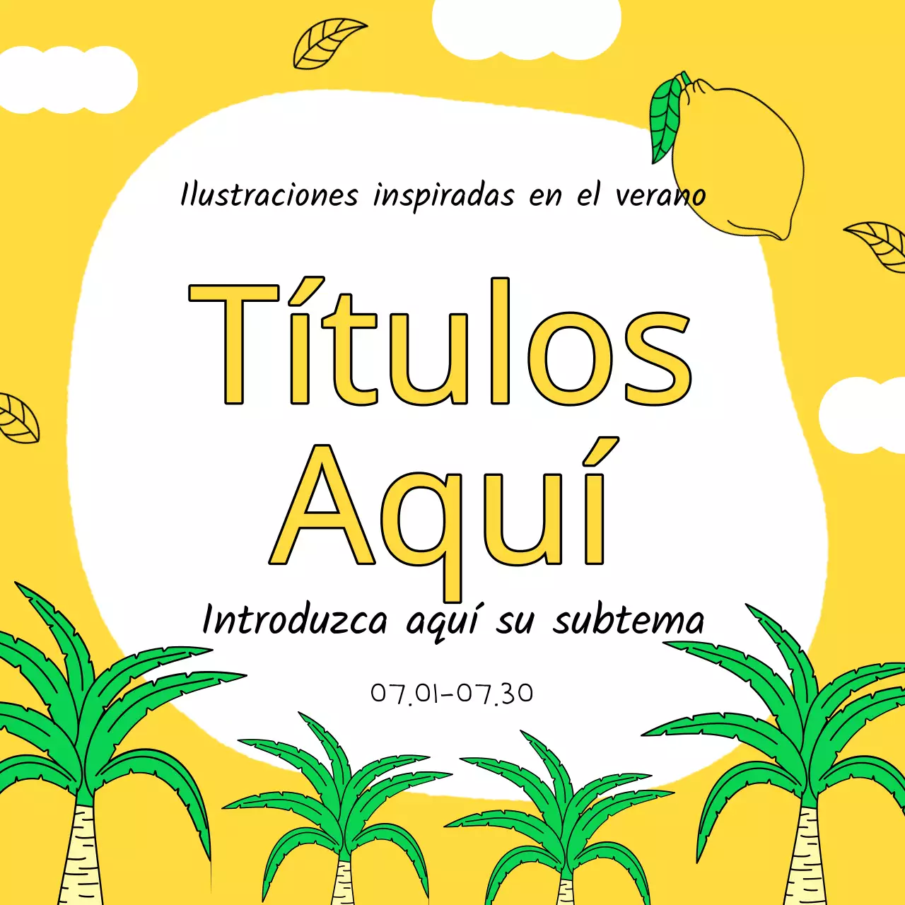 Promover un acto amarillo y verde de bienvenida al verano