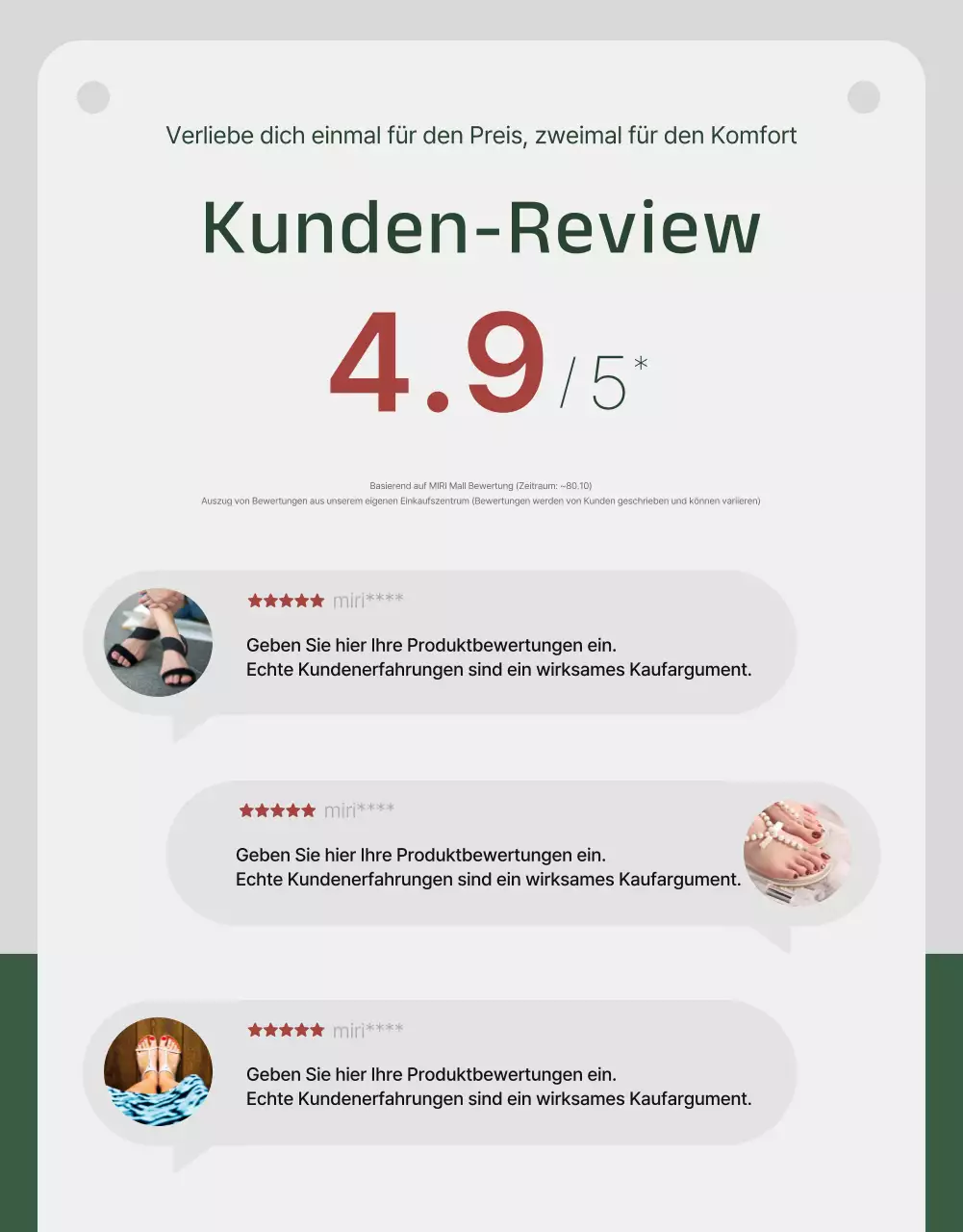 Eine Zusammenstellung einfacher Sommerschuhe in Grün und erschwinglich