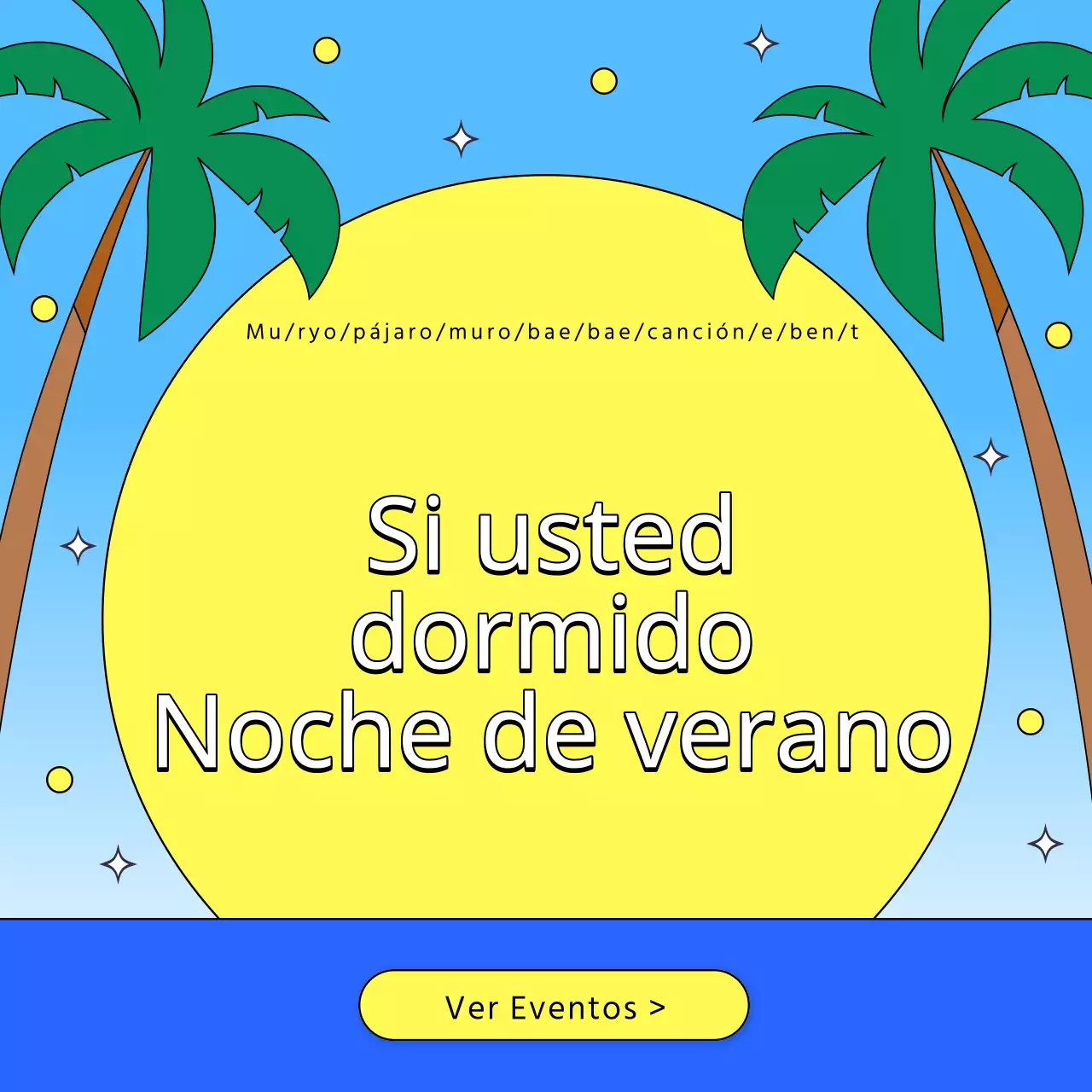 Una colección de miniaturas de eventos veraniegos con énfasis en el azul claro y el rosa fuerte