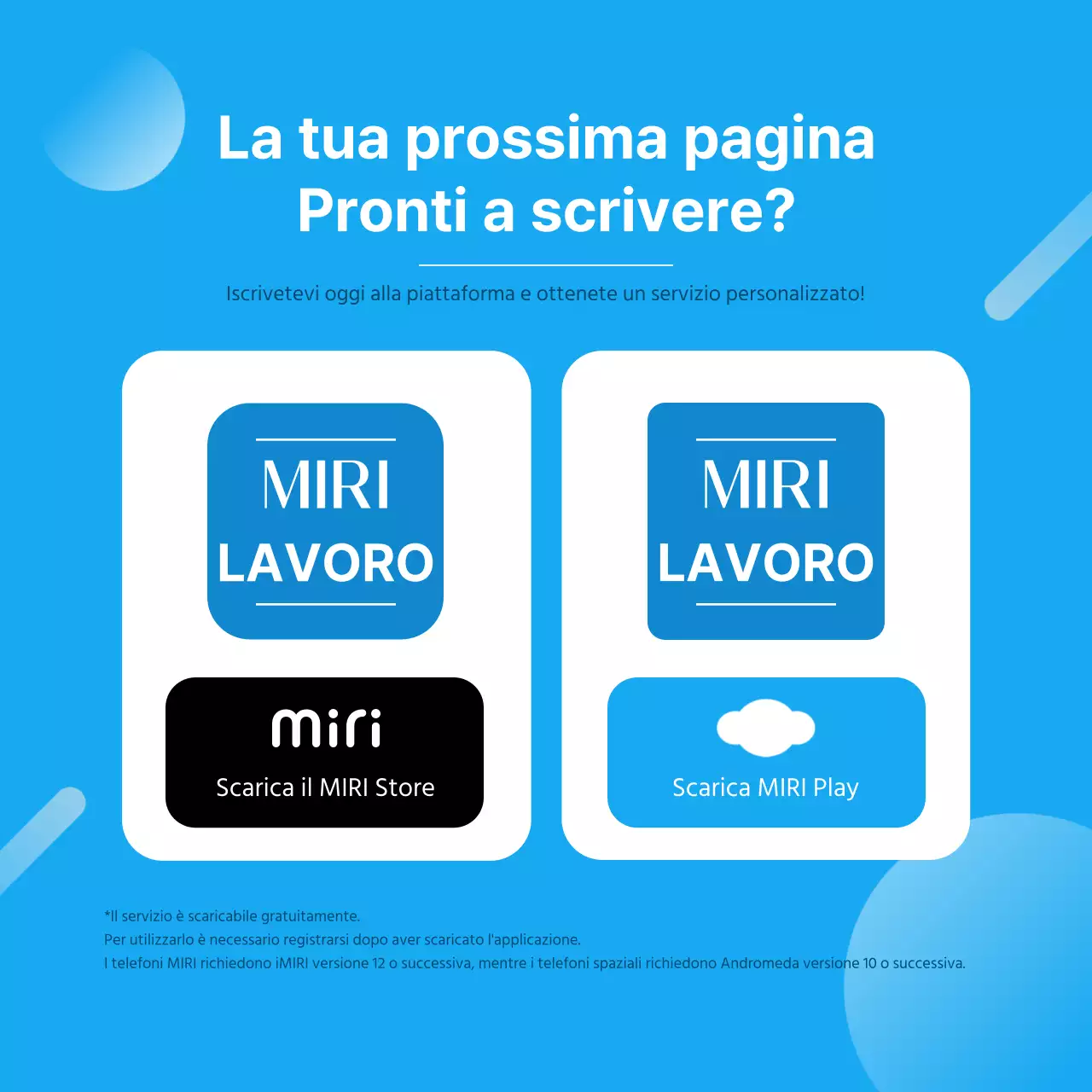 Promuovere una moderna piattaforma di incontro tra domanda e offerta di lavoro in blu e bianco