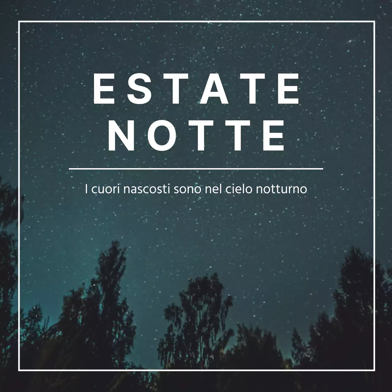 Un moderno festival notturno estivo in bianco e nero.