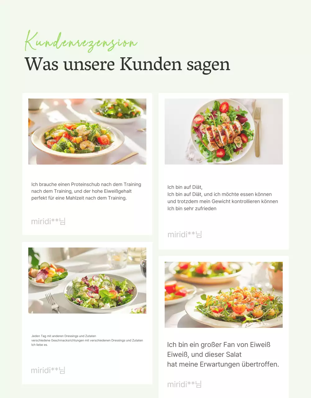 Förderung einer einfachen Salat-Review-Veranstaltung in Weiß und Lotusbohnen
