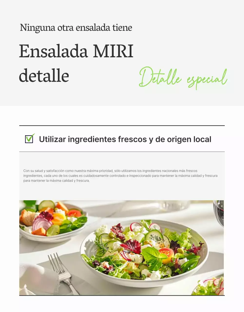 Promover un simple detalle de ensalada de judías verdes blancas y claras