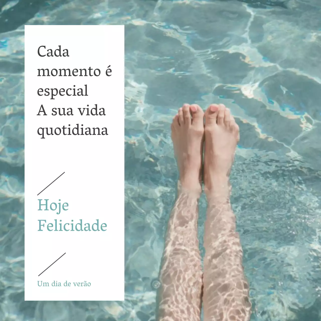 Anúncio simples para redes sociais em azul claro e branco