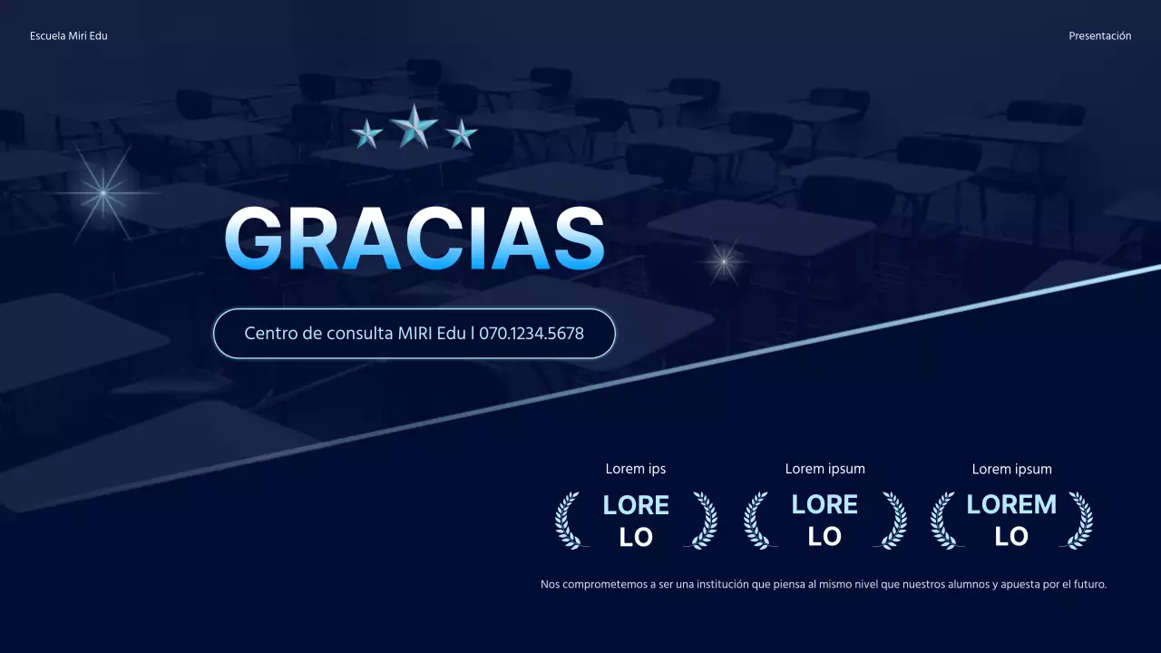 Promocione una conferencia especial con un sencillo fondo degradado en azul marino