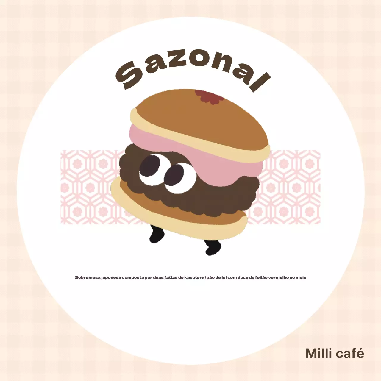 Publicidade a menus cor-de-rosa e marfim.