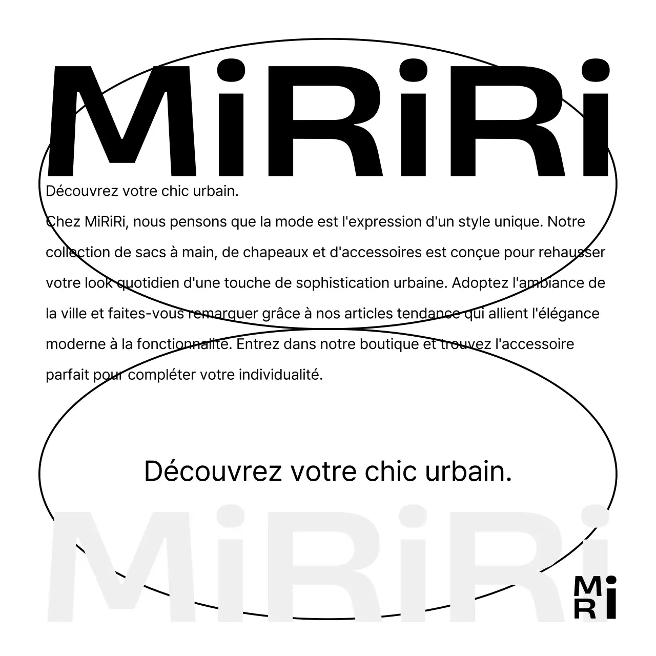 Carte de marque du centre commercial Modern Chic