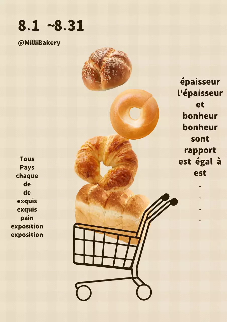 Exposition de pain simple jaune et brun PR