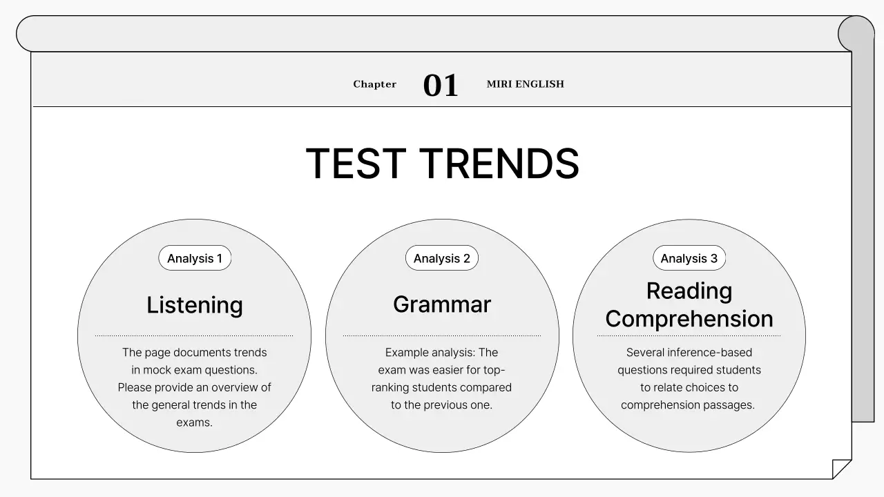 Grey Minimal Exam Guide Presentation