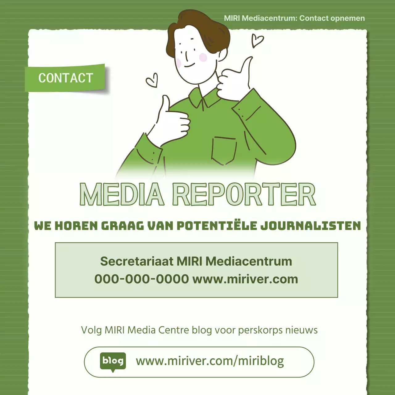 Rekrutering studentenjournalisten eenvoudig groen en kaki