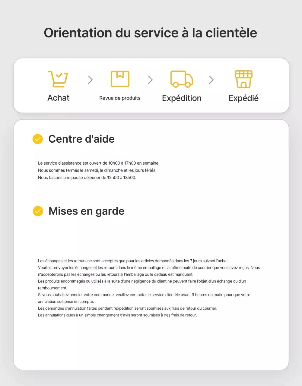 Annonces et précautions dans le centre commercial de la mode en gris et bleu clair