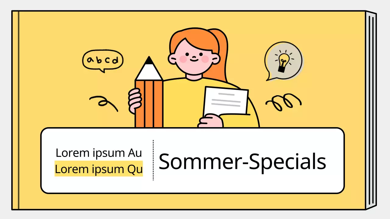 Ein einfacher Unterrichtsplan für die Sommerferien in Gelb und Blau