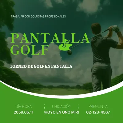 Promueva un sencillo torneo de golf en chartreuse y blanco