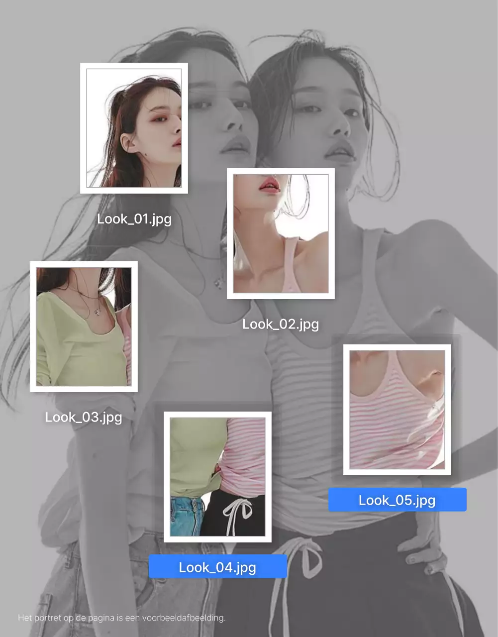 Promoot je foto lay-out behoeften in een trendy fashion mall in grijs en lichtblauw