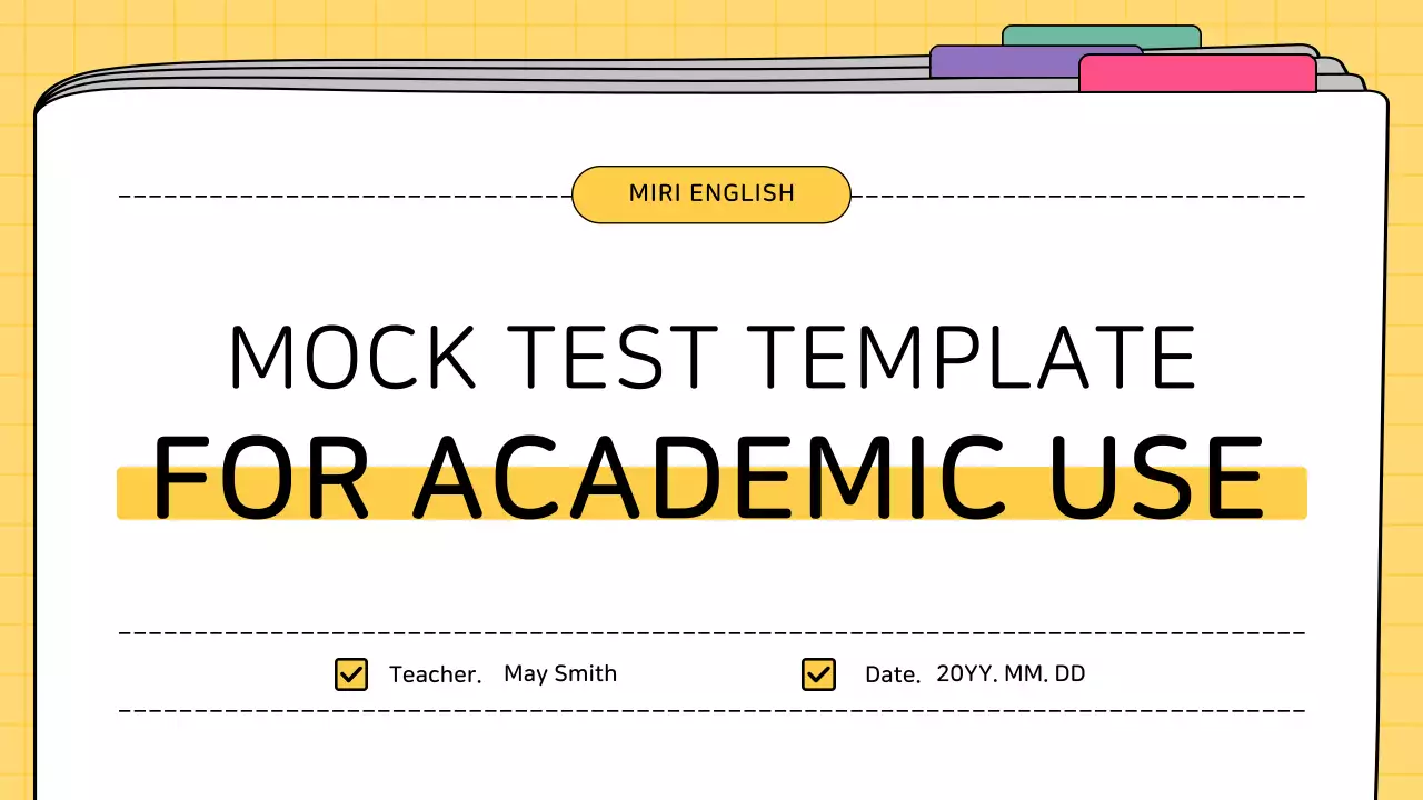 Yellow Modern Academic Template Presentation