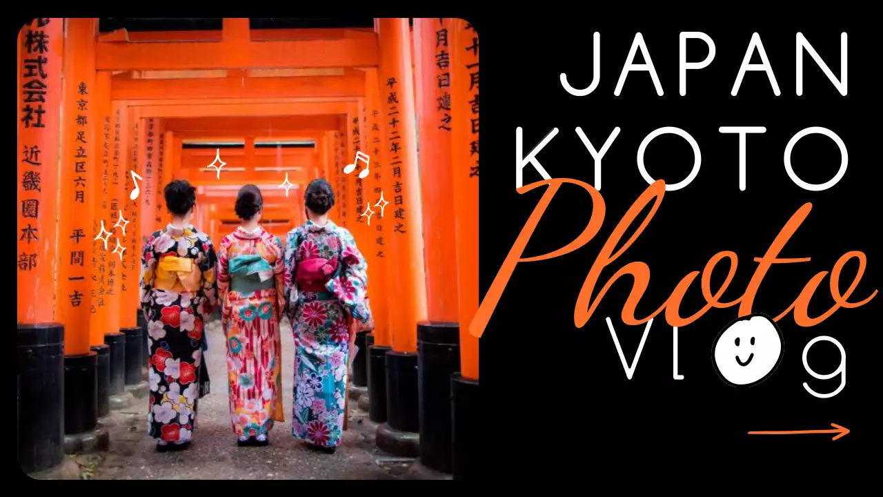 검정과 주황색의 심플하고 귀여운 여행 브이로그