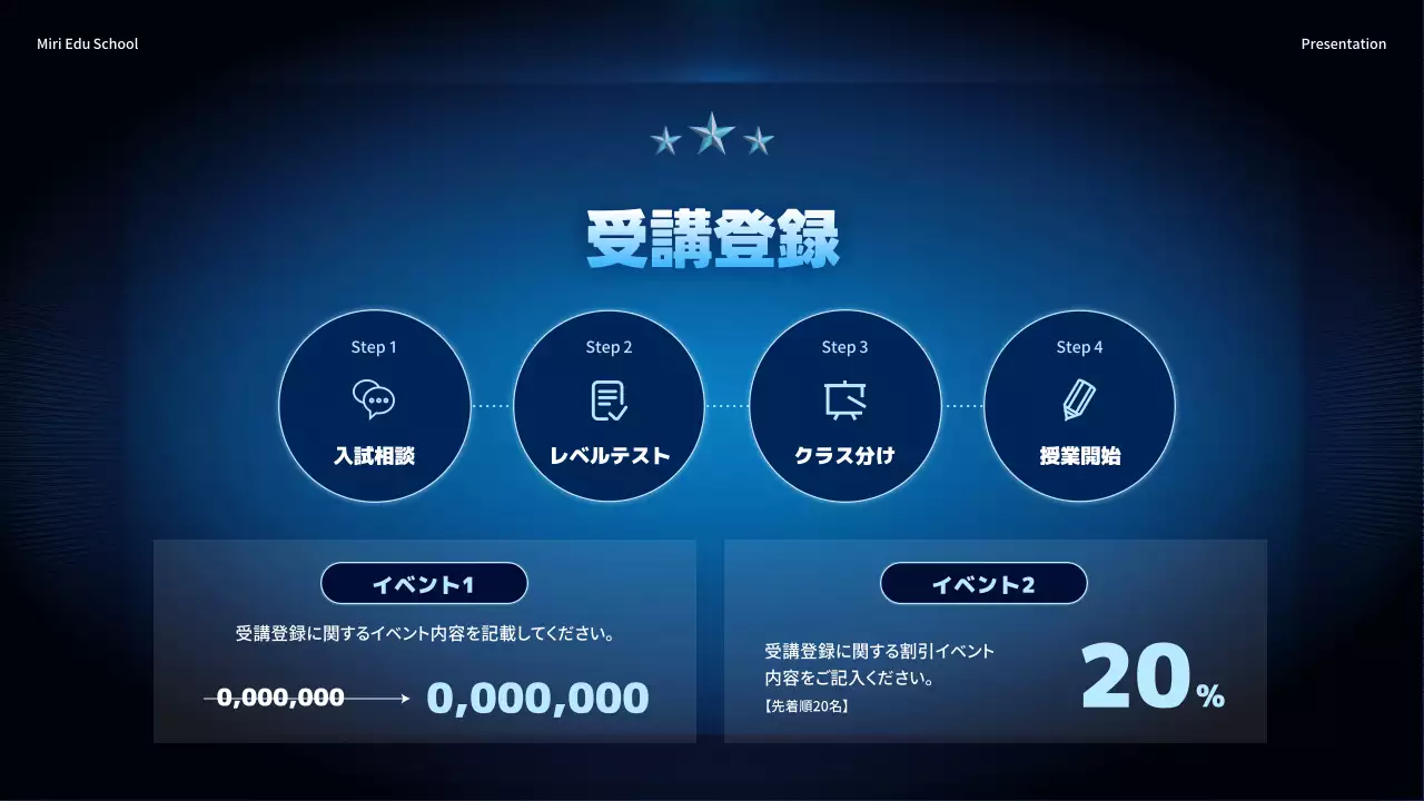 青 モダン 資料 プレゼンテーション