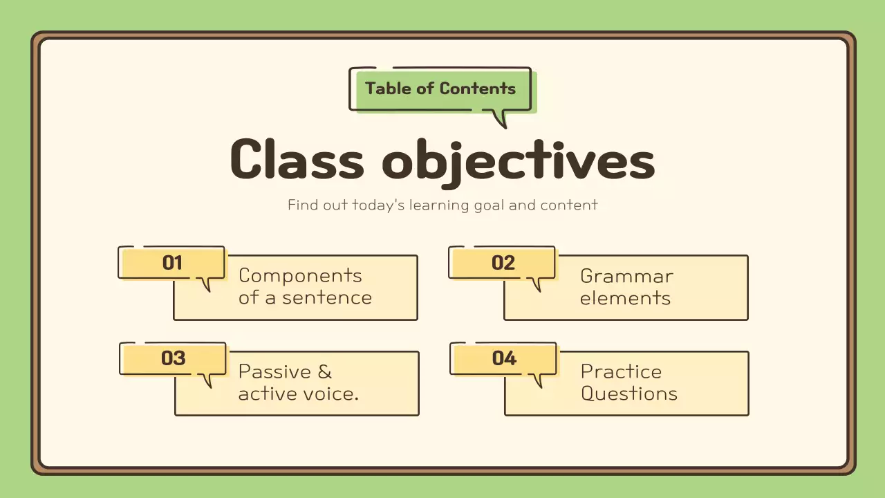 Green Minimal Grammar Course Presentation