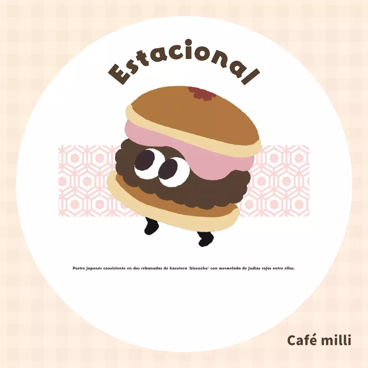 Publicidad para bonitos menús rosa y marfil.