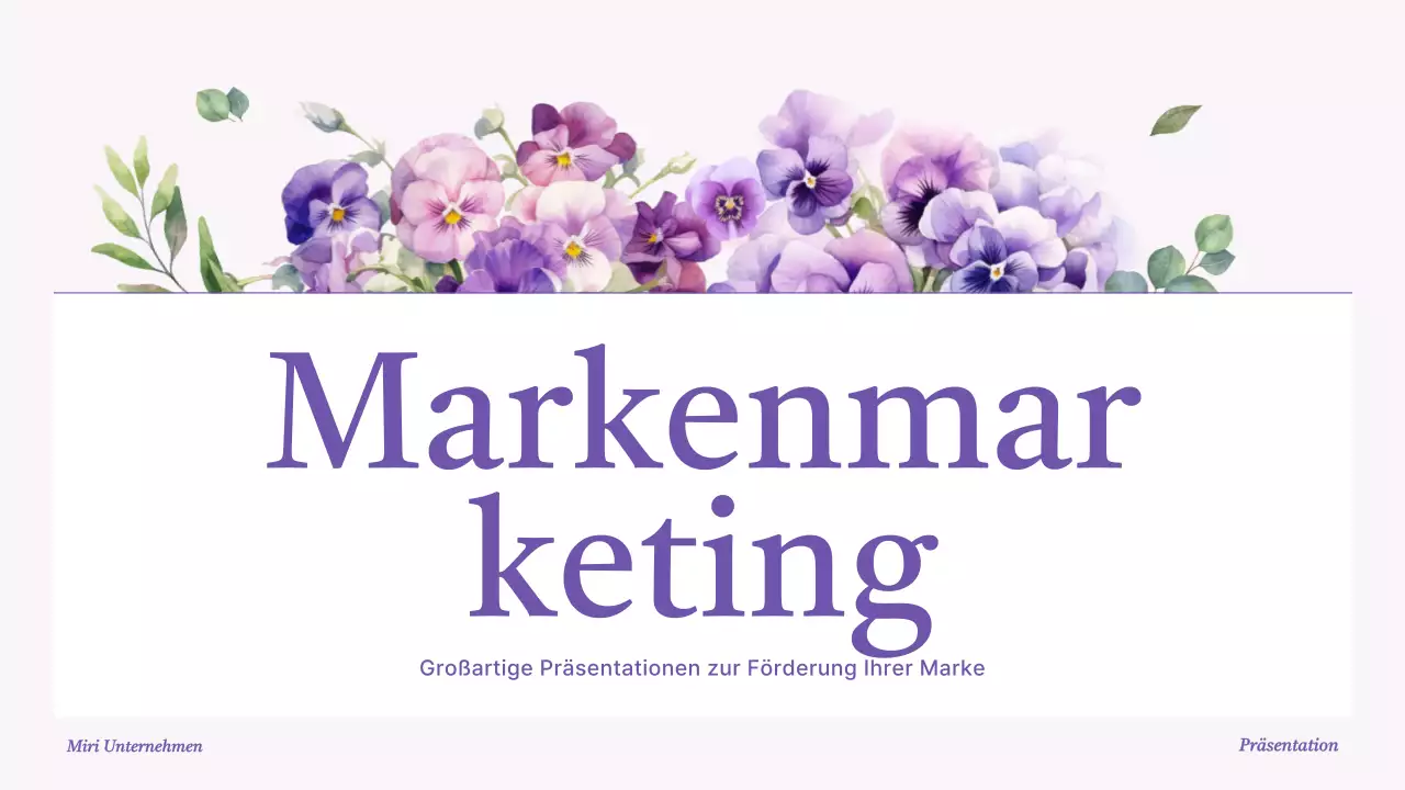 Eine luxuriöse Markeneinführung in Lila