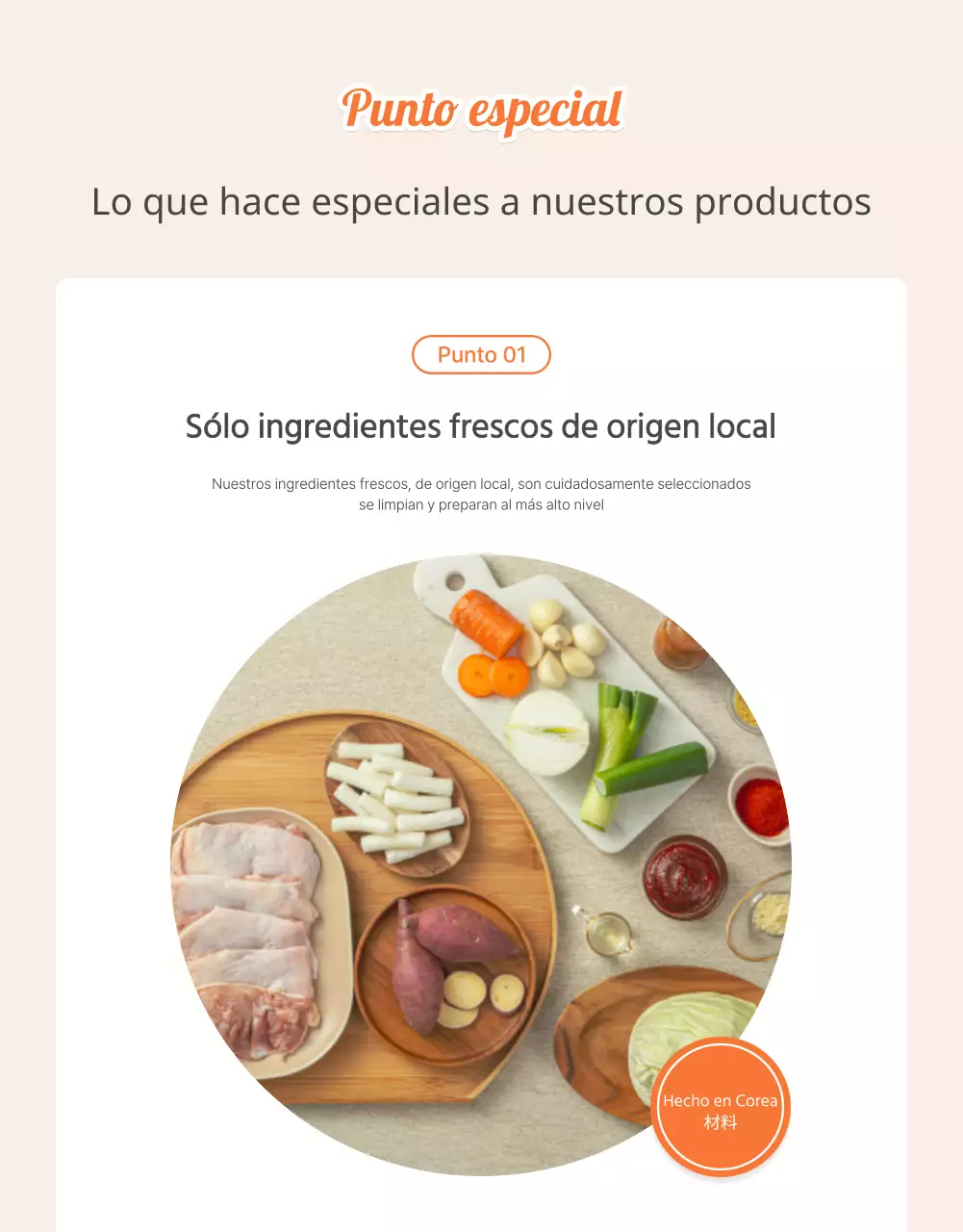 Promover los puntos de control de alimentos básicos de naranja y marfil