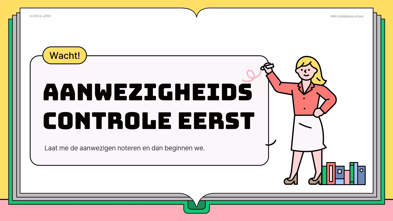 Schattig roze en groen leesmateriaal