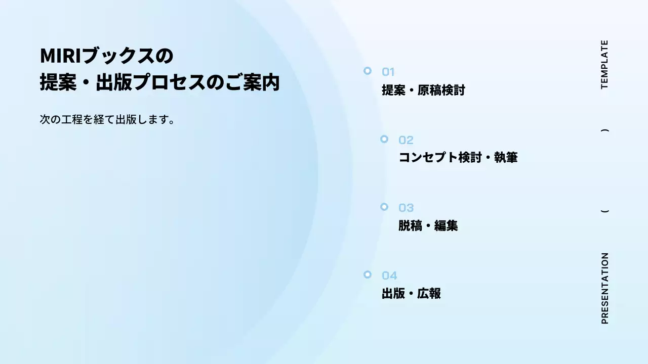 水色 シンプル 出版 提案書 プレゼンテーション
