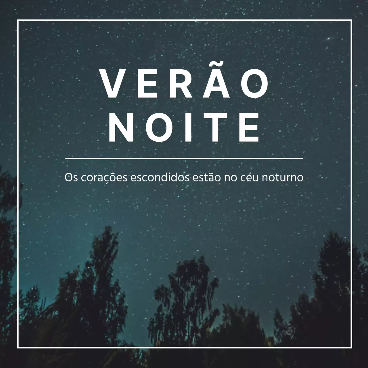 Um festival noturno de verão moderno a preto e branco