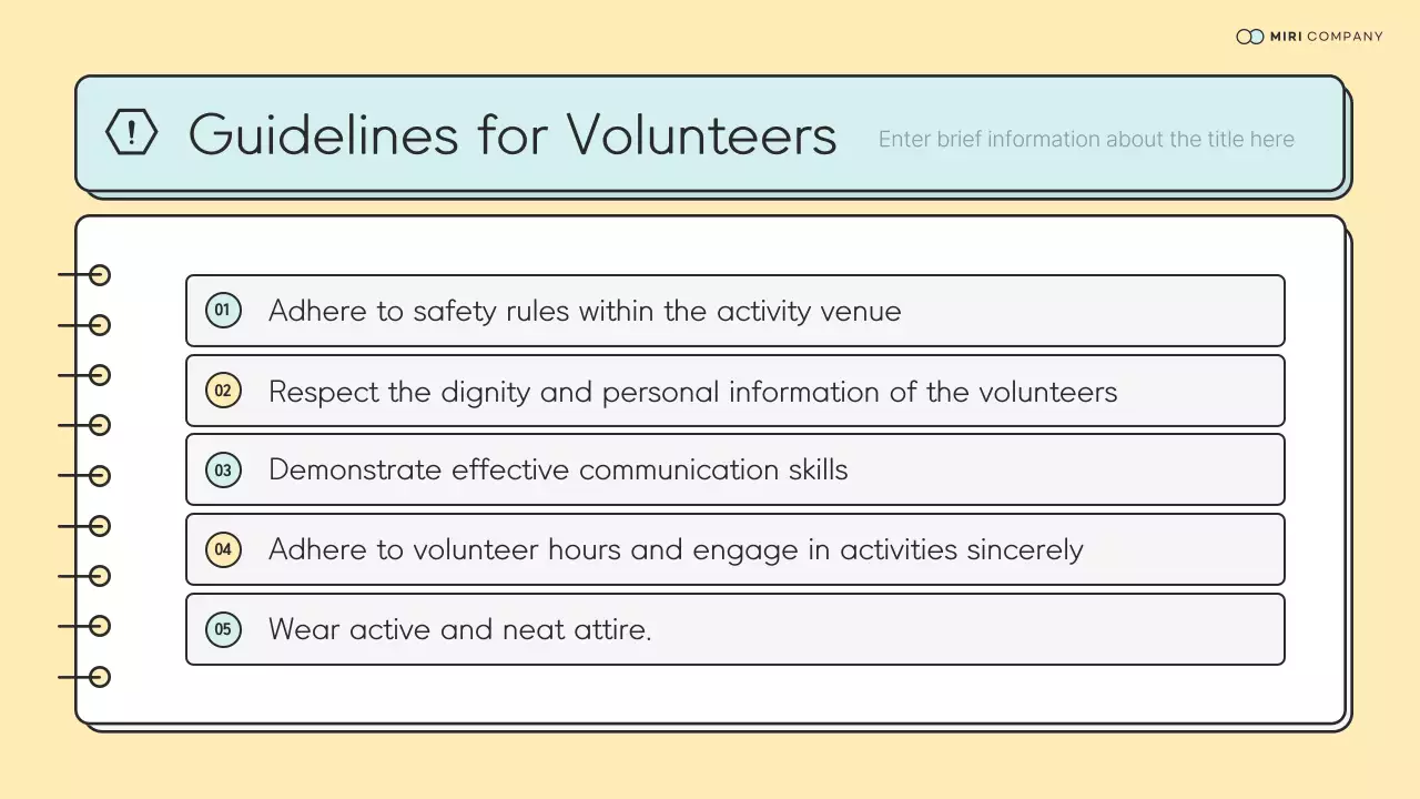 Beige Simple Volunteer Orientation Guide Presentation