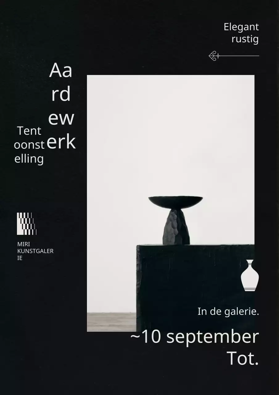 Zwart en grijs porseleinen tentoonstellingsreclame