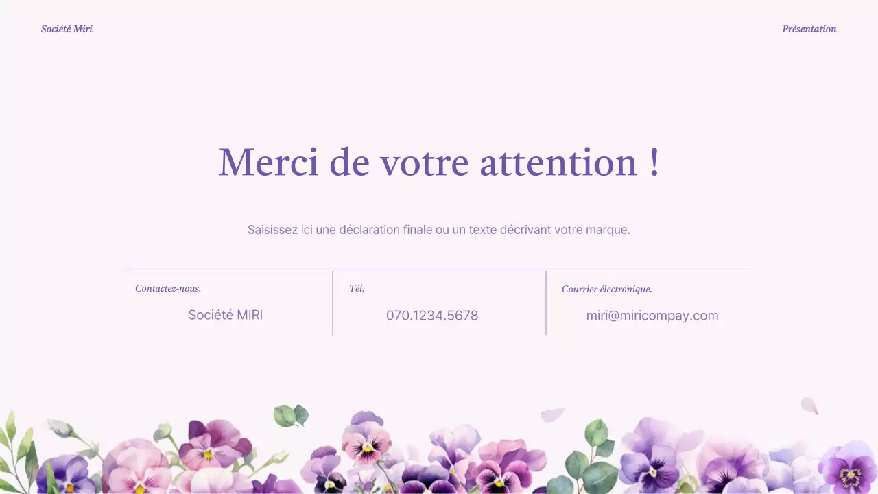 Une présentation luxueuse de la marque en violet