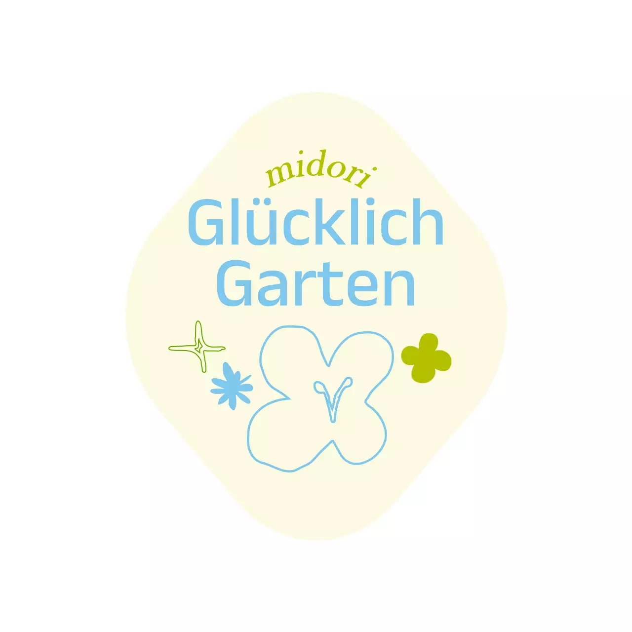 Sentimental botanischen Garten Blume Illustration Ware in gelb und hellblau