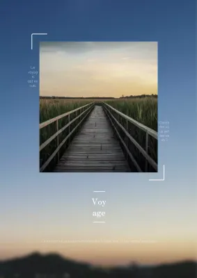 Dépliants bleus et bruns avec des déclarations de sensibilité simples.