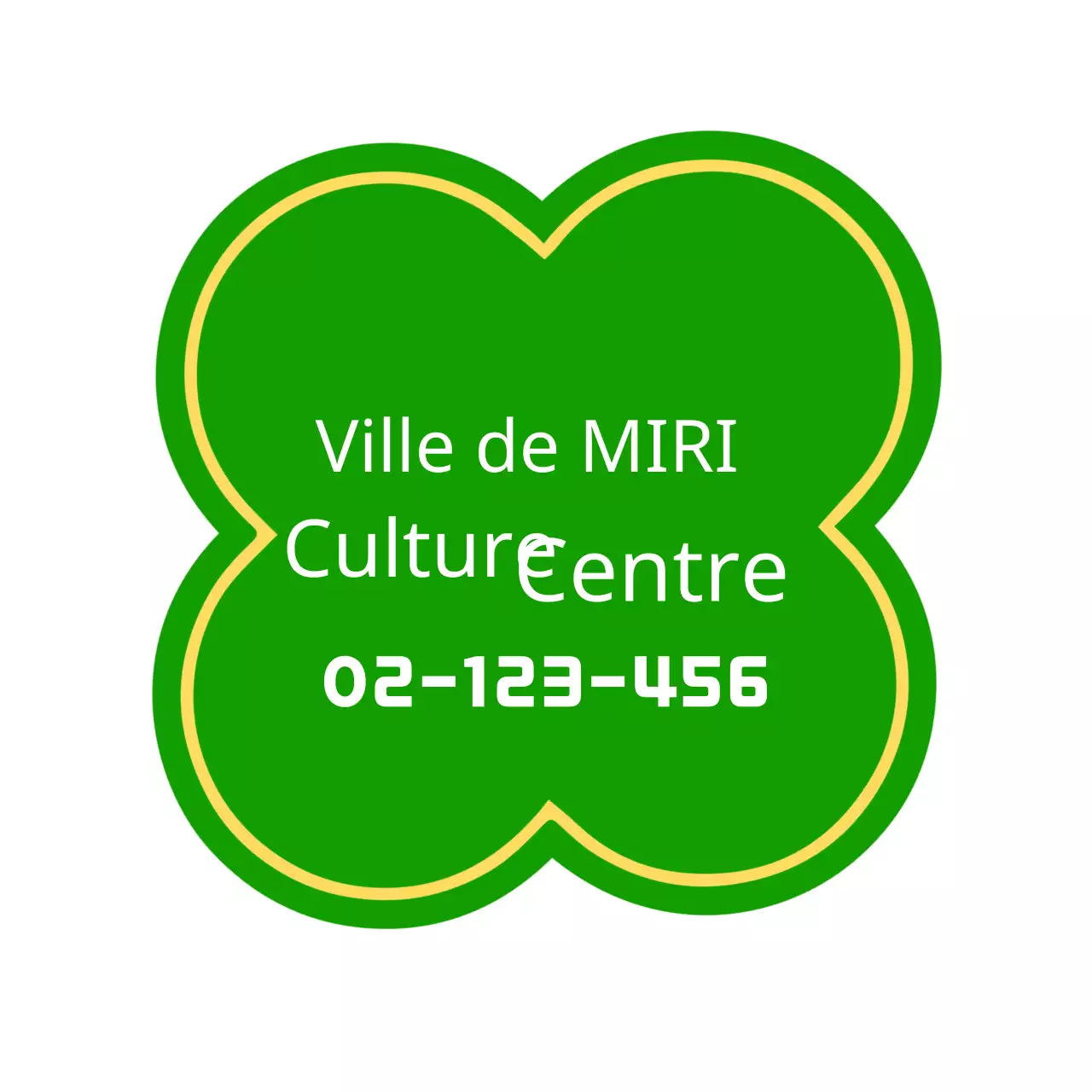Logo du centre culturel en forme de trèfle vert