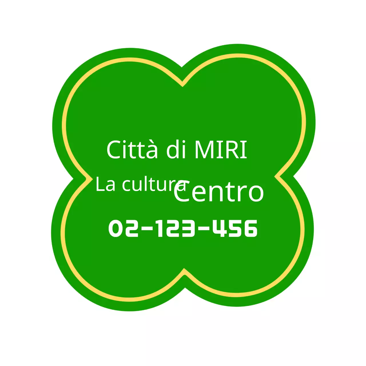 Logo del Centro culturale a forma di trifoglio verde