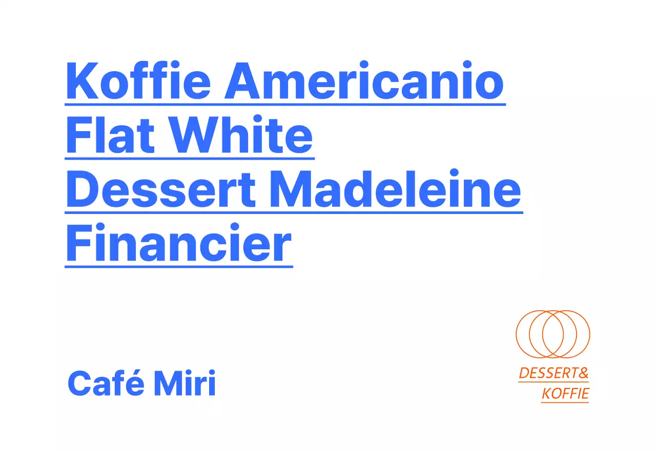 Een modern dessertcafé met een blauwe twist