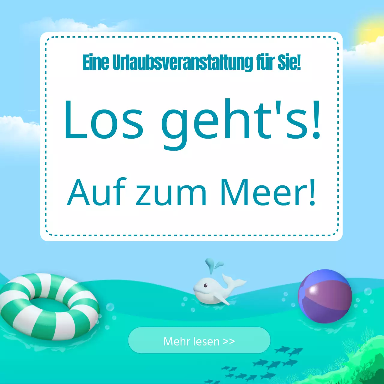 Eine Sammlung von Miniaturansichten von Sommerveranstaltungen mit blauen und rosa Akzenten