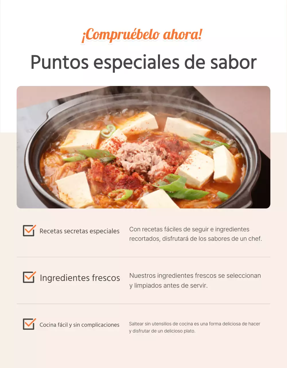 Promover los puntos de control de alimentos básicos de naranja y marfil